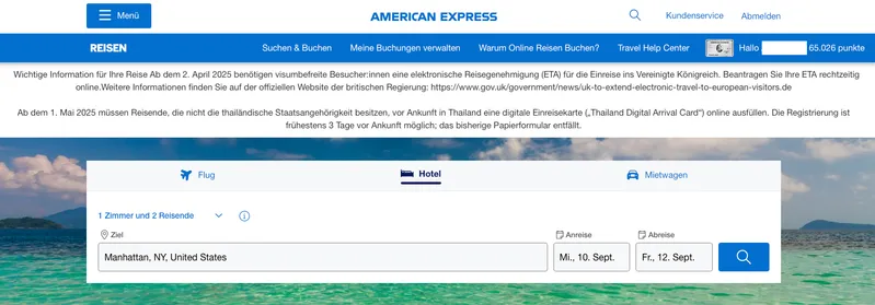 amex-reiseportal-suchmaske
