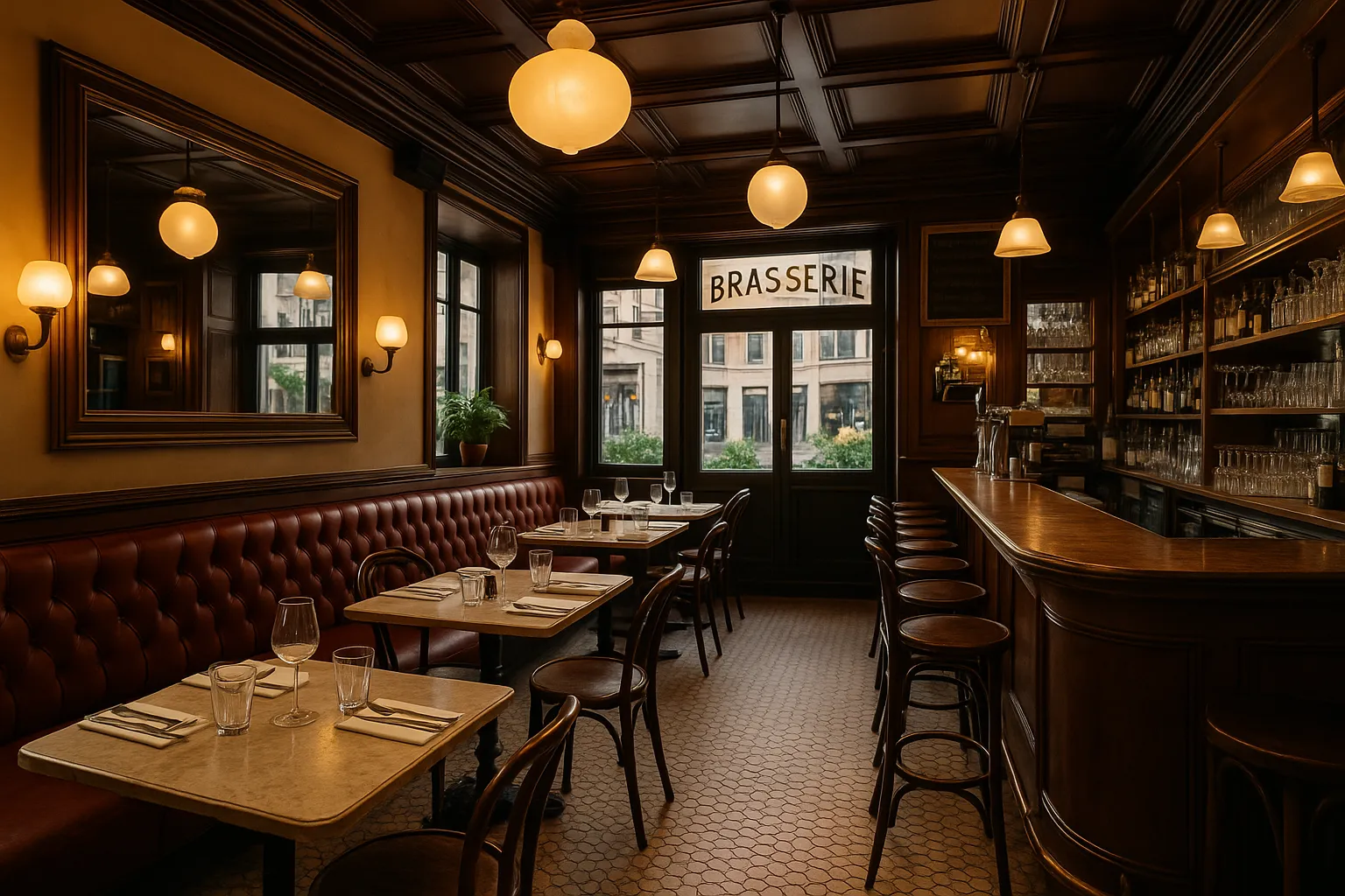 Illustration für Was ist eine Brasserie? Entdecke französisches Flair & Genuss